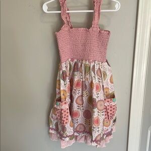 Matilda Jane Pink Smocked Sundress Sleeveless Casual